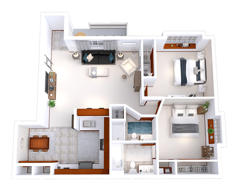 a floor plan of a one bedroom apartment